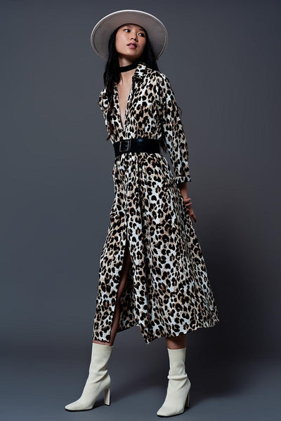 Maxi Shirt Dress in Leopard Print - LK’s Boutique
