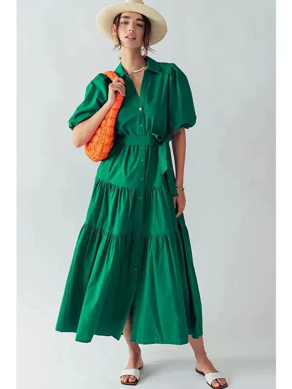 womens green maxi dress on sale