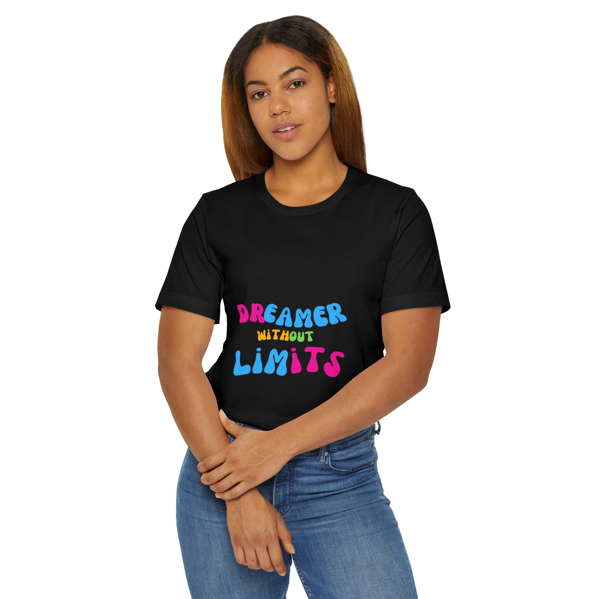 motivational tshirt, Jersey T-Shirt - Dreamer Without Limits