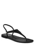 black leather sandal