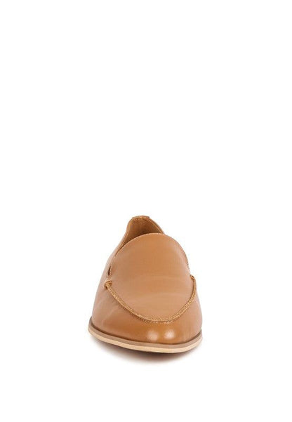 tan leather loafer