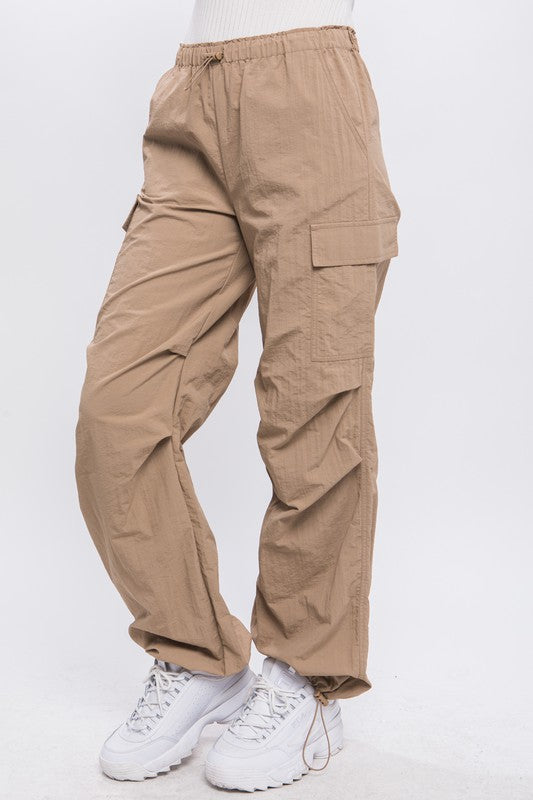 womens Parachute Cargo Pants