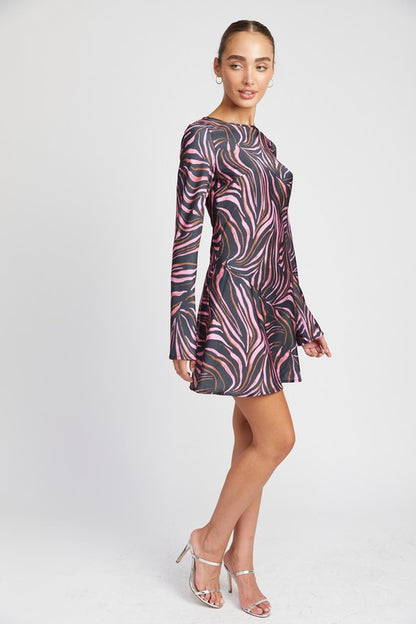 pink zebra party dress