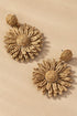 tan flower earring