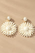 white flower earring