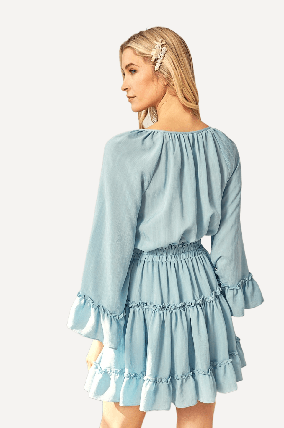 Long Sleeve Ruffled Mini Dress - LK’s Boutique