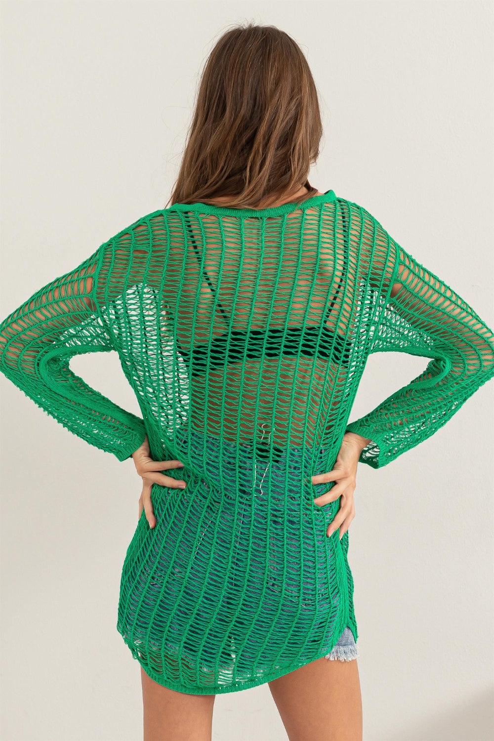 Green Mesh Top - Cover Up