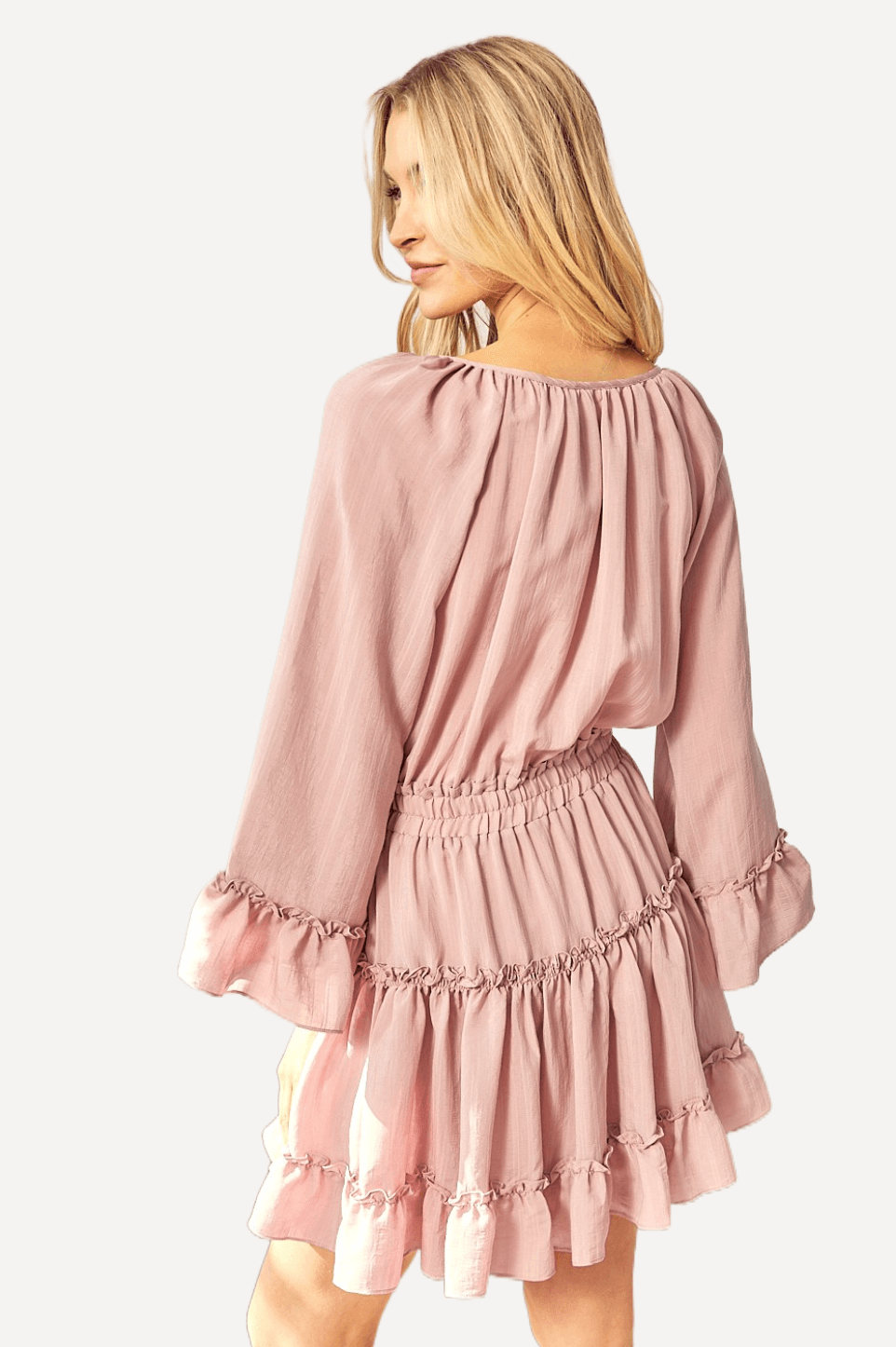 Long Sleeve Ruffled Mini Dress - LK’s Boutique