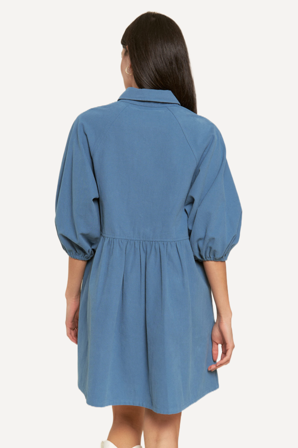 Denim - Puff Sleeve Mini Dress