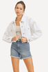 White Distressed Jean Jacket - LK’s Boutique