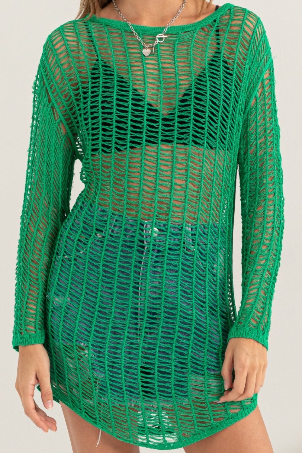 Green Mesh Top - Cover Up