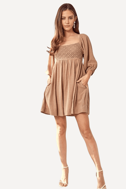 Crochet Babydoll Dress - LK’s Boutique