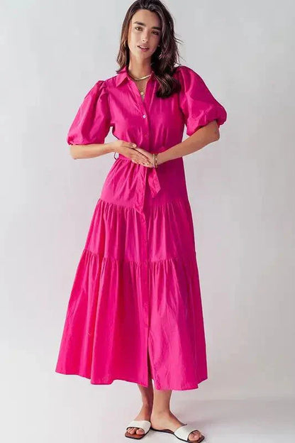 womens pink maxi dress