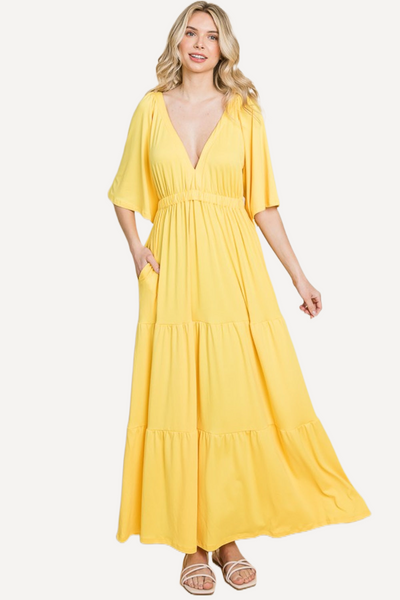 spring dress, yellow spring dress, 2024 summer dresses, yellow maxi dress women