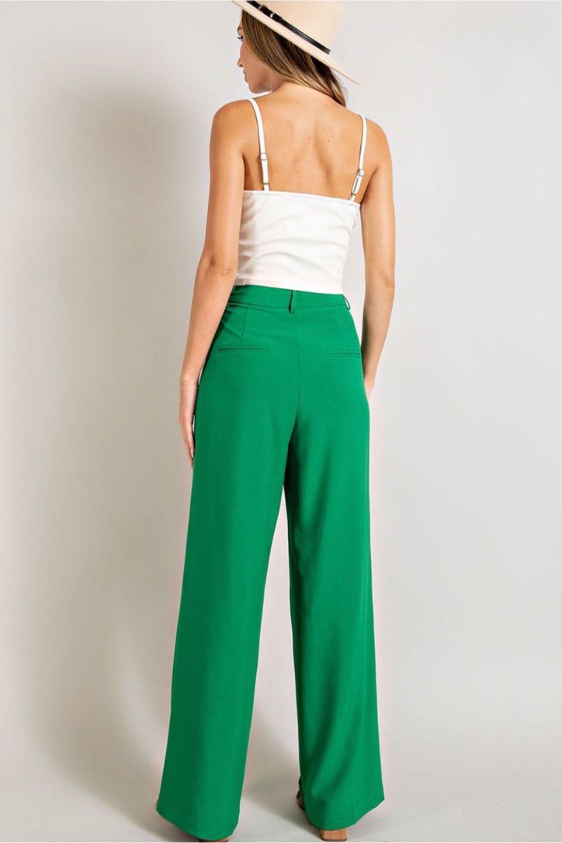 Straight Leg Pleated Pants - LK’s Boutique