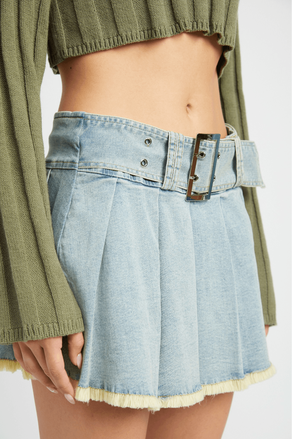 jean mini skirt