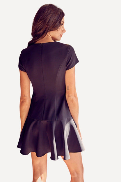 Black Peplum Dress - LK’s Boutique