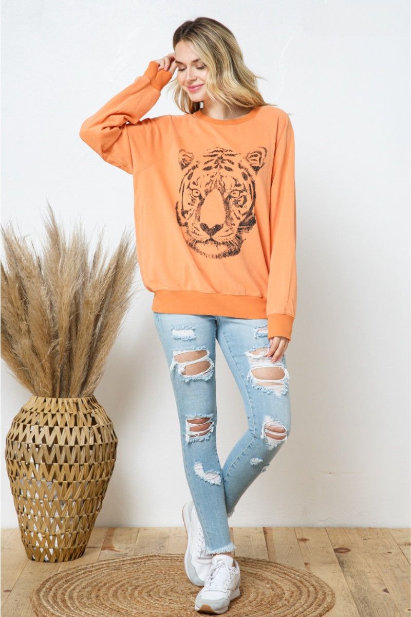 orange tiger sweatshirt