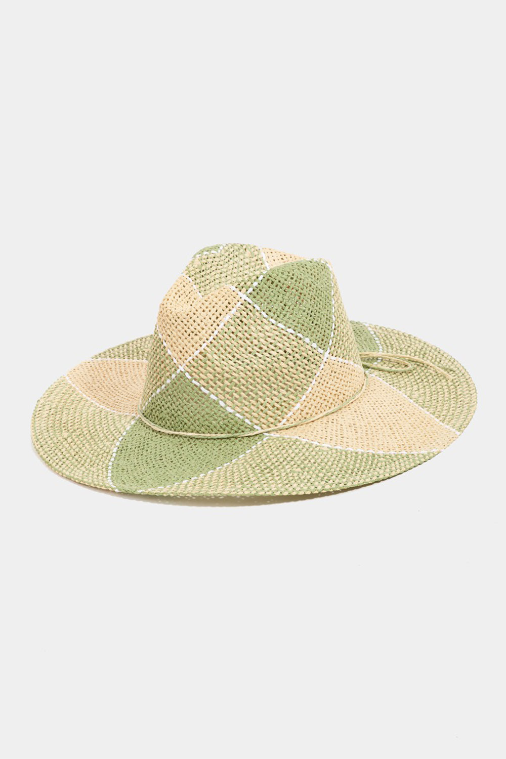 Checkered Summer Hat - Green