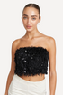 retro Feather Strapless Top