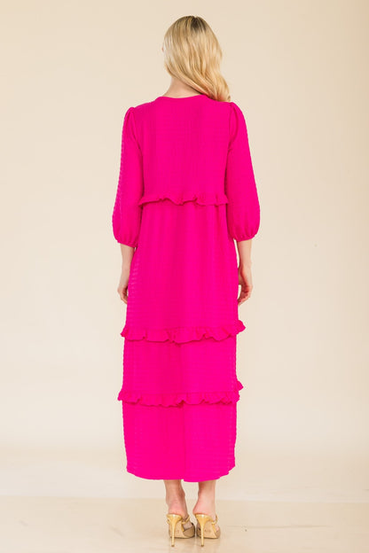 Tiered-Ruffle Maxi Dress