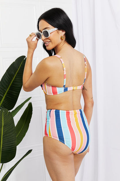 Candy Stripe High-Rise Bikini - LK’s Boutique