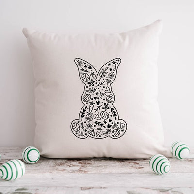 Easter Elements Bunny Pillow Cover - LK’s Boutique