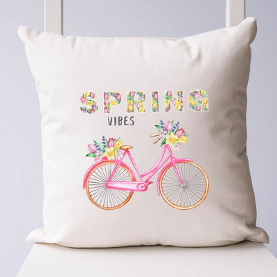Spring Vibes Bicycle Pillow Cover - LK’s Boutique