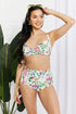 White Floral High-Rise Bikini in Cream - LK’s Boutique