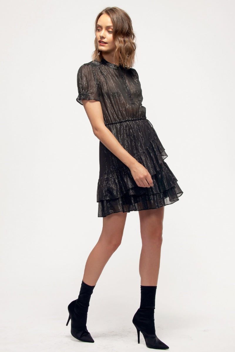 Lurex Ruffle Dress - LK’s Boutique