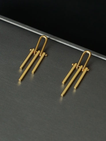 18K Gold Tassel Earring