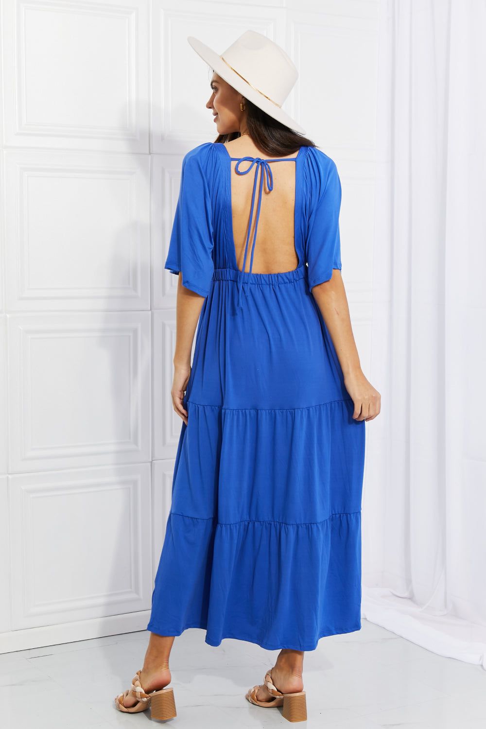 Flare Sleeve Tiered Maxi Dress - LK’s Boutique