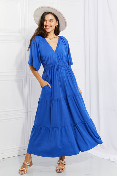 Flare Sleeve Tiered Maxi Dress - LK’s Boutique