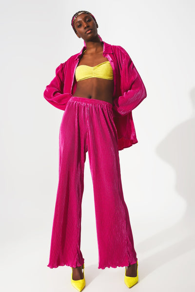 Pink Pleated Pants - LK’s Boutique